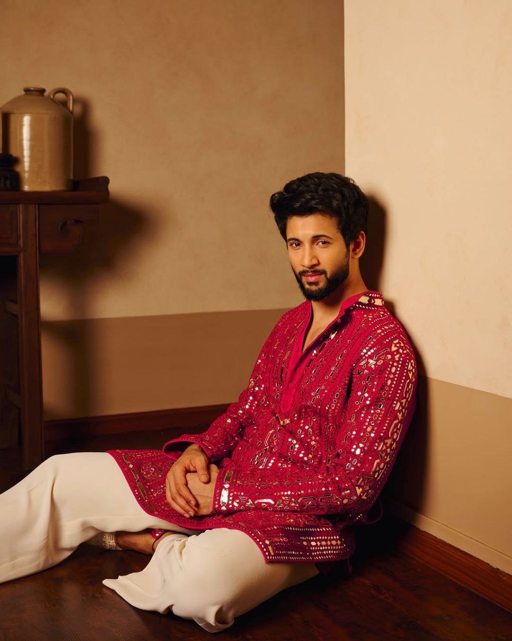 Royal Raspberry Kurta Per