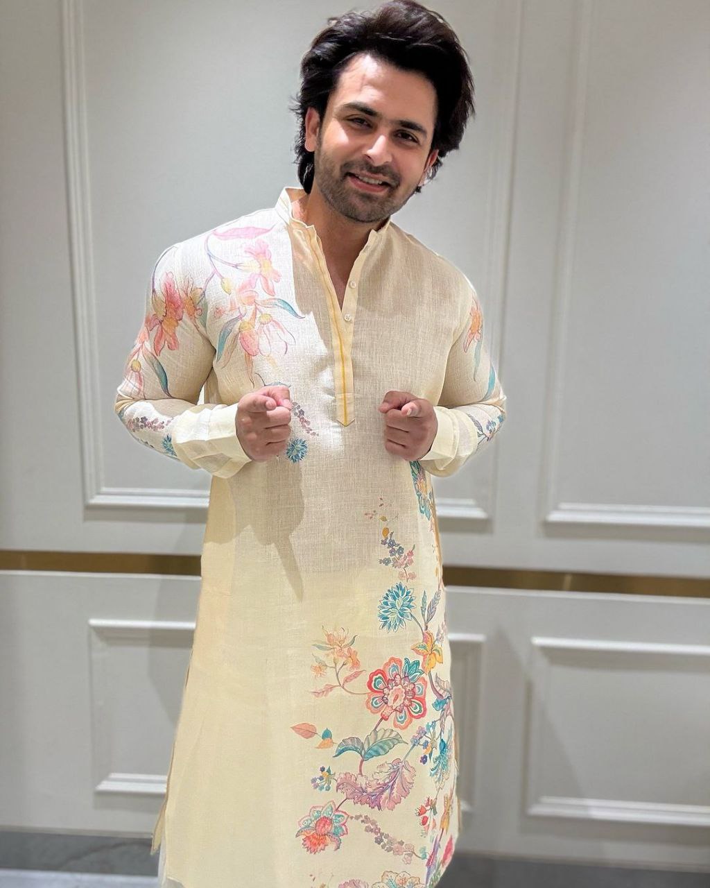 FLORAL PRINTED KURTA WITH PAJAMA SET